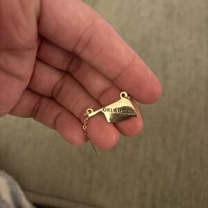 Gold “Oklahoma” necklace